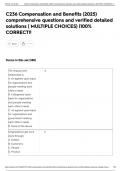 C236 Compensation and Benefits &lpar;2025&rpar; comprehensive questions and verified detailed solutions &lpar; MULTIPLE CHOICES&rpar; &vert;100&percnt; CORRECT&excl;&excl;
