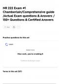 NR 222 Exam &num;1 Chamberlain&sol;Comprehensive guide &sol;Actual Exam questions & Answers &sol; 150&plus; Questions & Certified Answers