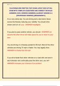 CALIFORNIA DMV WRITTEN TEST EXAM LATEST 2025 ACTUAL  EXAM WITH COMPLETE QUESTIONS AND CORRECT DETAILED  ANSWERS &lpar;100&percnt; VERIFIED ANSWERS&rpar; &vert;ALREADY GRADED A&plus;&vert;  &vert;&vert;PROFESSOR VERIFIED&vert;&vert; &vert;&vert;BRANDNEW&excl;&excl;&excl;&vert;&vert; 