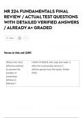 NR 224 FUNDAMENTALS FINAL REVIEW &sol; ACTUAL TEST QUESTIONS WITH DETAILED VERIFIED ANSWERS &sol; ALREADY A&plus; GRADED