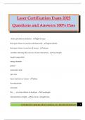 Laser Certification Exam 2025 Questions and Answers 100&percnt; Pass