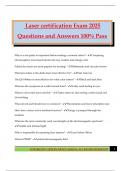Laser certification Exam 2025 Questions and Answers 100&percnt; Pass