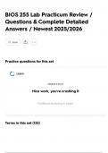BIOS 255 Lab Practicum Review &sol; Questions & Complete Detailed Answers &sol; Newest 2025&sol;2026