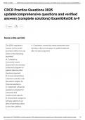 CRCR Practice Questions 2025 update&vert;comprehensive questions and verified answers &lpar;complete solutions&rpar; Exam&vert;GRADE A&plus;&excl;&excl;