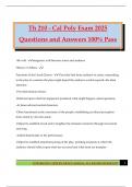 Th 210 - Cal Poly Exam 2025 Questions and Answers 100&percnt; Pass