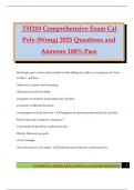 TH210 Comprehensive Exam Cal Poly &lpar;Wong&rpar; 2025 Questions and Answers 100&percnt; Pass