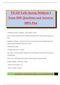 TH 210 Valle Spring Midterm 1 Exam 2025 Questions and Answers 100&percnt; Pass