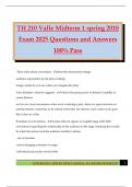 TH 210 Valle Midterm 1 spring 2018 Exam 2025 Questions and Answers 100&percnt; Pass