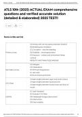 ATLS 10th &lpar;2025&rpar; ACTUAL EXAM comprehensive questions and verified accurate solution &lpar;detailed & elaborated&rpar; 2025 TEST&excl;&excl;