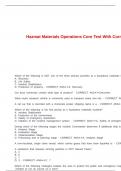 Hazmat Materials Operations Core Test With Correct Answers