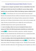 Concept-Based Assessment Online Practice A Level 2 Questions and Answers with Rationales &lpar;2025&sol;2026&rpar;