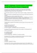 NICET Highway Construction Inspector Level III Practice Exam 1 Rated A&plus;