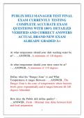 PUBLIX DELI MANAGER TEST FINAL  EXAM CURRENTLY TESTING  COMPLETE ACCURATE EXAM  QUESTIONS WITH 100&percnt; DETAILED  VERIFIED AND CORRECT ANSWERS  ACTUAL BRAND-NEW EXAM  ALREADY GRADED A&plus; 