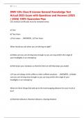DMV CDL Class B License General Knowledge Test Actual 2025 Exam with Questions and Answers &lpar;2025 &sol; 2026&rpar; 100&percnt; Guarantee Pass