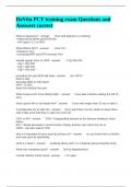 DaVita PCT training exam Questions and Answers correct