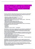 ATI RN MEDICAL SURGICAL WITH NGN 2024-2025 COMPLETE 180 QUESTIONS AND CORRECT DETAILED ANSWERS WITH RATIONALES&period;