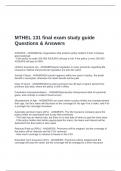 MTHEL 131 final exam study guide Questions & Answers