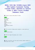 HESI&colon; NUR 206&sol; NUR206 &lpar;Latest 2025&sol; 2026 Update&rpar; Community Nursing Concepts Guide &vert; Questions & Answers&vert; Grade A&vert; 100&percnt; Correct &lpar;Verified Solutions&rpar;- Fortis