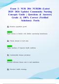Exam 2&colon; NUR 206&sol; NUR206 &lpar;Latest 2025&sol; 2026 Update&rpar; Community Nursing Concepts Guide &vert; Questions & Answers&vert; Grade A&vert; 100&percnt; Correct &lpar;Verified Solutions&rpar;- Fortis