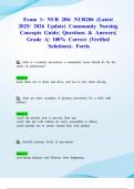 Exam 1&colon; NUR 206&sol; NUR206 &lpar;Latest 2025&sol; 2026 Update&rpar; Community Nursing Concepts Guide&vert; Questions & Answers&vert; Grade A&vert; 100&percnt; Correct &lpar;Verified Solutions&rpar;- Fortis