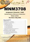 MNM3708 Assignment 2 &lpar;COMPLETE GUIDELINE&rpar; Semester 1 2025  - DUE 2 May 2025