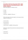 ServiceNow CSA Exam Prep &lpar;Latest 2025 &sol; 2026 Update&rpar; Questions and Verified Answers &vert; 100&percnt; Correct &vert; Grade A&plus;
