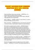 VIOLENT UNIVERSE EXAM COMBINED QUESTIONS WITH 100&percnt; VERIFIED ANSWERS