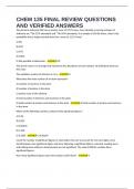CHEM 135 FINAL REVIEW QUESTIONS AND VERIFIED ANSWERS