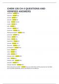 CHEM 135 CH 4 QUESTIONS AND VERIFIED ANSWERS