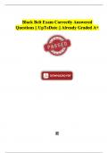 Black Belt Exam Correctly Answered Questions &vert;&vert; UpToDate &vert;&vert; Already Graded A&plus; 2025