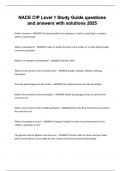 NACE CIP Level 1 Study Guide questions and answers with solutions 2025