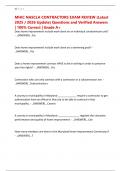 MHIC NASCLA CONTRACTORS EXAM REVIEW &lpar;Latest 2025 &sol; 2026 Update&rpar; Questions and Verified Answers &vert; 100&percnt; Correct &vert; Grade A&plus;