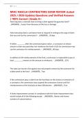 MHIC NASCLA CONTRACTORS EXAM REVIEW &lpar;Latest 2025 &sol; 2026 Update&rpar; Questions and Verified Answers &vert; 100&percnt; Correct &vert; Grade A&plus;