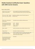 Medical Assistant Certification Exam&sol; Questions with 100&percnt; Correct Answers&period;