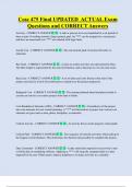 Cosc 475 Final UPDATED  ACTUAL Exam  Questions and CORRECT Answers 
