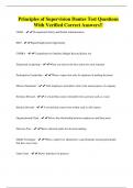 Principles of Supervision Dantes Test Questions With Verified Correct Answers&excl;&excl;