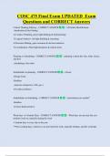 COSC 475 Final Exam UPDATED  Exam  Questions and CORRECT Answers 