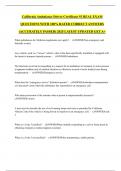 California Ambulance Driver Certificate 92 REAL EXAM QUESTIONS WITH 100&percnt; RATED CORRECT ANSWERS &lpar;ACCURATELY PASSED&rpar; 2025 LATEST UPDATED GET A&plus;