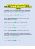 Public Health Pest Control ACTUAL  UPDATED  Exam Questions and CORRECT  Answers 