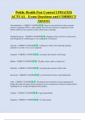 Mosquito Control   Bundled Exam Questions WITH  CORRECT Answers