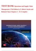 Operations and Supply Chain Management &lpar;17th Edition&rpar; &vert; Complete Test Bank &ndash; Chapters 1&ndash;22 &vert; F&period; Robert Jacobs & Richard Chase   9780070172265
