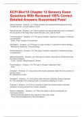 ECPI Bio112 Chapter 12 Sensory Exam Questions With Reviewed 100&percnt; Correct Detailed Answers Guaranteed Pass&excl;