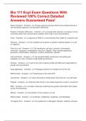Bio 111 Ecpi Exam Questions With Reviewed 100&percnt; Correct Detailed Answers Guaranteed Pass&excl;