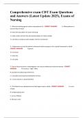 Comprehensive exam CDT Exam Questions and Answers &lpar;Latest Update 2025&rpar;&comma; Exams of Nursing