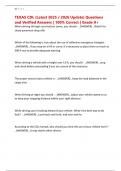TEXAS CDL &lpar;Latest 2025 &sol; 2026 Update&rpar; Questions and Verified Answers &vert; 100&percnt; Correct &vert; Grade A&plus;