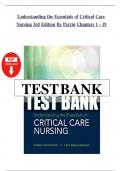 Understanding the Essentials of Critical Care Nursing 3rd Edition by Perrin Test Bank