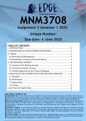 MNM3708 Assignment 3 &lpar;ANSWERS&rpar; Semester 1 2025 - DISTINCTION GUARANTEED