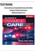 TEST BANK for PARAMEDIC CARE PRINCIPLES & PRACTICE 5TH EDITION Volume 5 Special Considerations and Operations BLEDSOE
