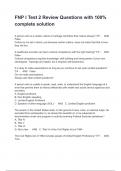 FNP I Test 2 Review Questions with 100&percnt; complete solution
