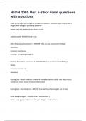 NFDN 2005 Unit 5-8 For Final questions with solutions